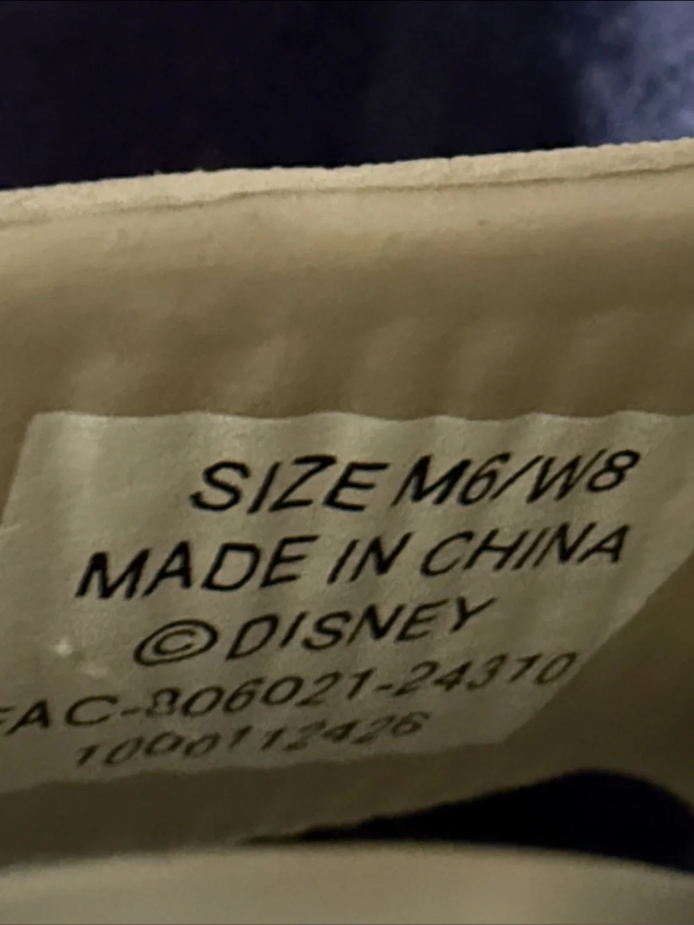 Mickey Mouse Beige Slides with Blue Floral Accent Official Disney NWT W-8 M-6